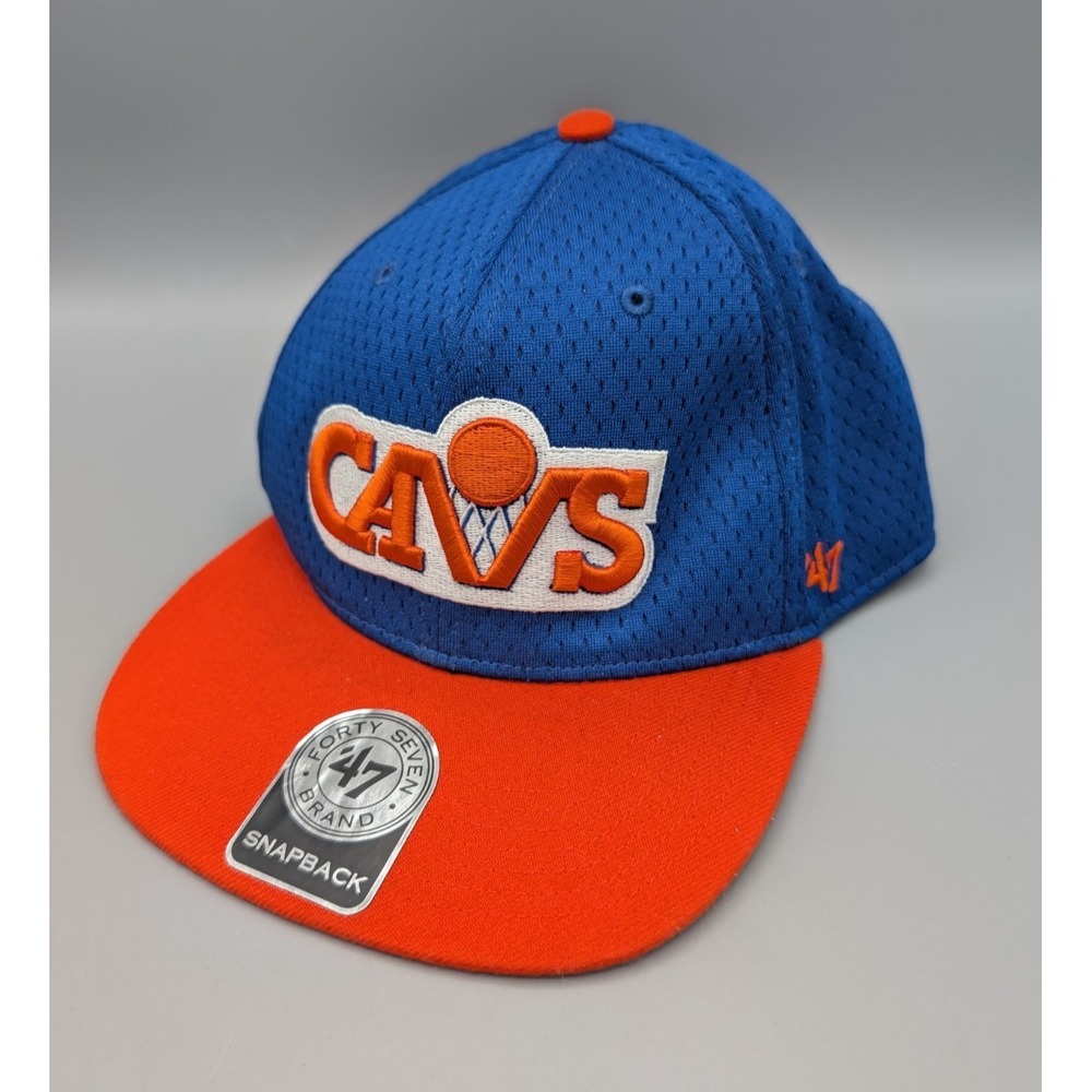 47 Brand Cleveland Cavaliers Hardwood Classics Snapback Hat Blue Breeze 47 Cap